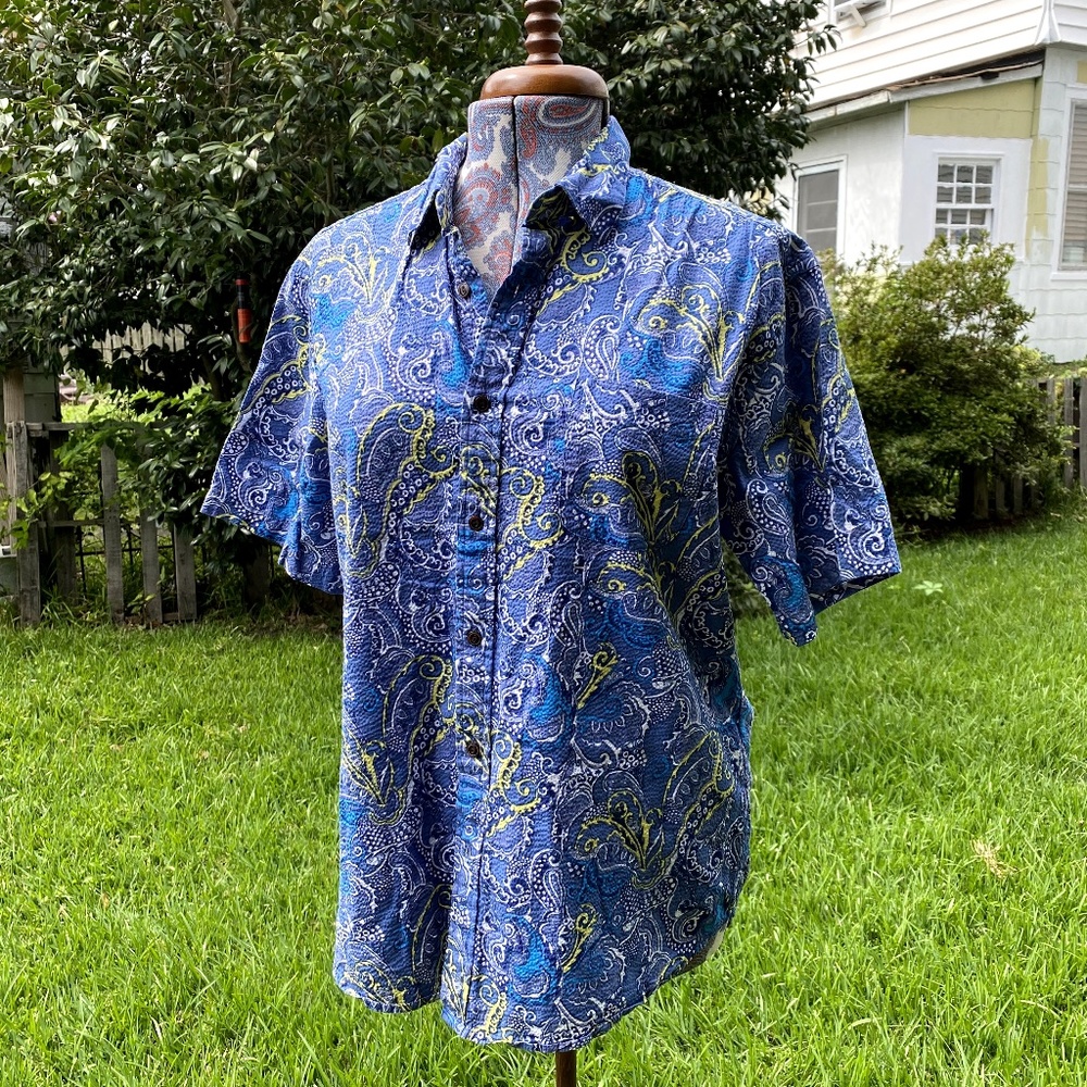 Funky BBQ-Ready Paisley Button-Up